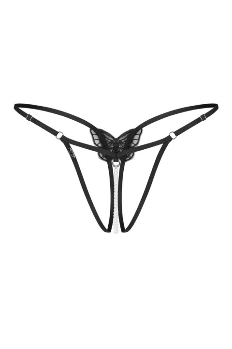 Isseme stringi otwarte - CZARNY, 2XL/3XL OBSESSIVE