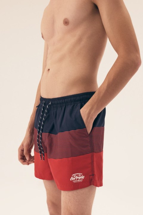 SZORTY KĄPIELOWE RIVAL 42609 SS25 - GRANAT-CZERWONY, 2XL HENDERSON