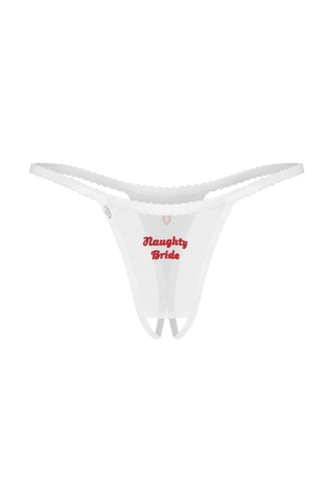 Weddya Bride stringi otwarte - BIAŁY, S/M OBSESSIVE