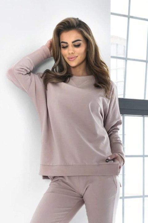 BLUZA ADELE - BEŻOWY, L, BEZ OFF PINK