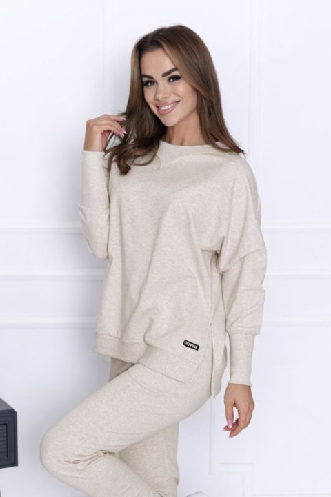 BLUZA ADELE - BEŻOWY, S, BEZ OFF PINK