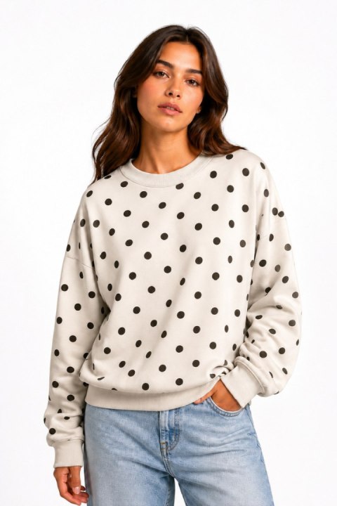 BLUZA DOTTIE - WANILIA-CZEKOLADA, S, WAN-CZEK OFF PINK