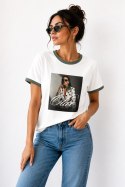 BLUZKA CARMEN - BRĄZ-CZERWIEŃ, XL, BRA-CZER OFF PINK