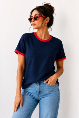 BLUZKA CARMEN 1 - ŚMIETANA-SZAŁWIA, XL, SMI-SZAL OFF PINK