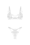 Luise Sublim White komplet 2-cz otwarty - BIAŁY, L/XL OBSESSIVE