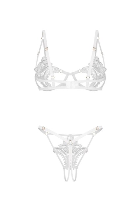 Luise Sublim White komplet 2-cz otwarty - BIAŁY, L/XL OBSESSIVE