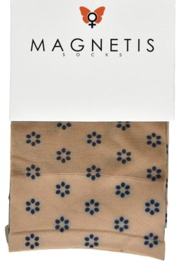 SKARPETKA WZÓR 107 - BEIGE, UNI MAGNETIS