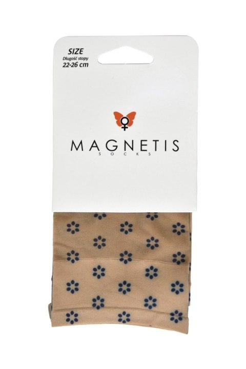 SKARPETKA WZÓR 107 - BEIGE, UNI MAGNETIS