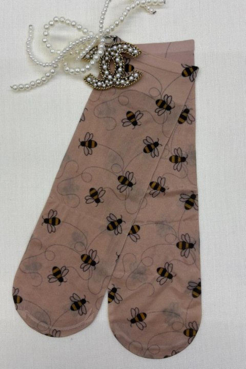 SKARPETKA WZR 417 - BEIGE, UNI MAGNETIS
