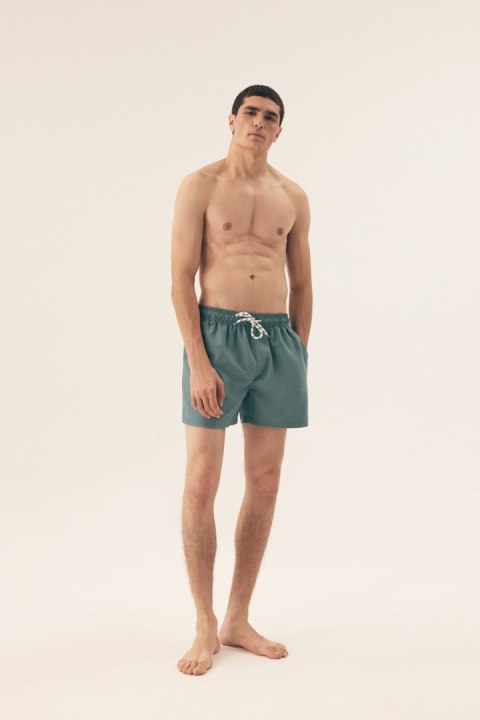 SZORTY KĄPIELOWE MĘSKIE REACT 42613 SS25 - ZIELONY, 3XL HENDERSON