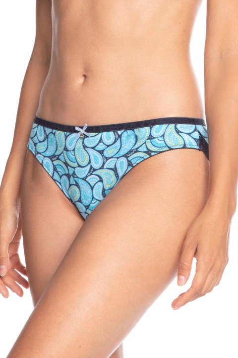 FIGI DAMSKIE MINI BIKINI L-1412MB - GRANAT-NIEBIESKI, L LAMA