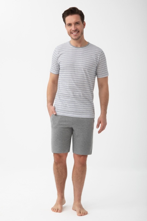 PIŻAMA MĘSKA 1600 L/26 - CIEMNY MELANŻ, XL, 2 LUNA