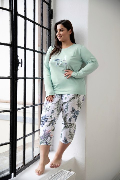 3016 PIŻAMA DAMSKA DŁUGA ARIANA 2XL-3XL - PISTACJA, 2XL TARO 3016 PIŻAMA DAMSKA DŁUGA ARIANA 2XL-3XL - PISTACJA, 2XL TARO