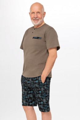411 PIŻAMA MĘSKA ERYK - KHAKI, M, 2 MARTEL