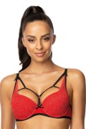 BIUSTONOSZ LOREN M-3636/11 - CZERWONO-CZARNY, 75D MAT