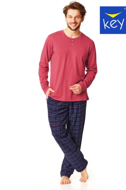 PIZAMA MĘSKA MNS 451 B22 - CZERWONY, XXL KEY PIZAMA MĘSKA MNS 451 B22 - CZERWONY, XXL KEY