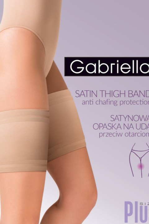 OPASKA NA UDA SATINE PLUS SIZE - NERO, 3/4 GABRIELLA