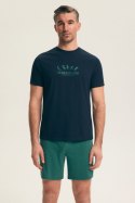 PIŻAMA MĘSKA BET 44499 AW26 - GRANAT-ZIELONY, L, 59X HENDERSON