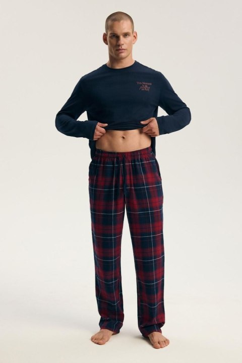 PIŻAMA MĘSKA INDIGO 45455 AW26 - GRANAT-CZERWONY, 3XL HENDERSON