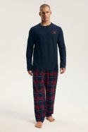 PIŻAMA MĘSKA INDIGO 45455 AW26 - GRANAT-CZERWONY, M HENDERSON