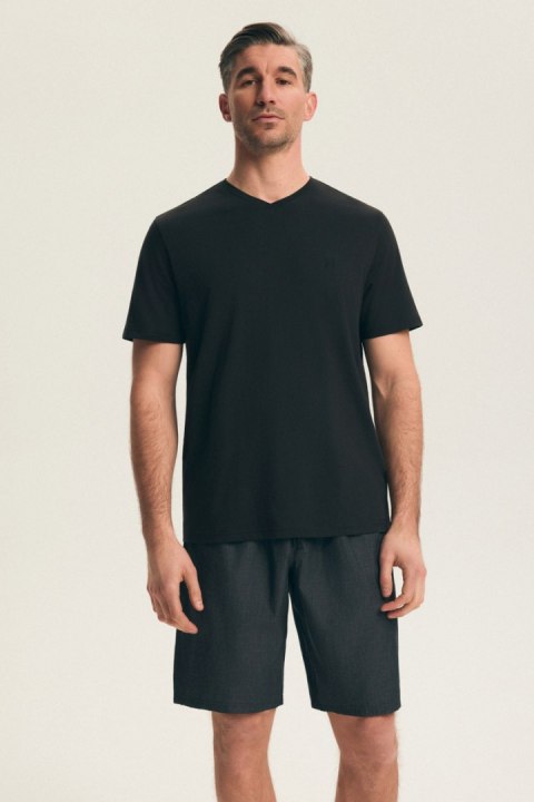 PIŻAMA MĘSKA POST 44608 AW26 - CZARNY, XL HENDERSON
