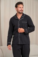 Piżama męska DOCTOR NAP PMB.7528 100% bawełna rozpinana czarna, L