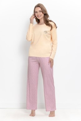 3617 PIŻAMA DAMSKA DŁUGA MARIGOLD S-XL - ZÓŁTY, XL TARO