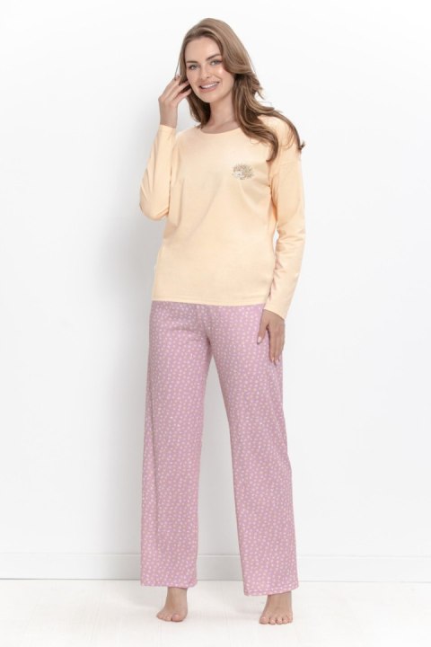 3617 PIŻAMA DAMSKA DŁUGA MARIGOLD S-XL - ZÓŁTY, XL TARO