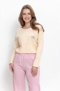 3617 PIŻAMA DAMSKA DŁUGA MARIGOLD S-XL - ZÓŁTY, XL TARO