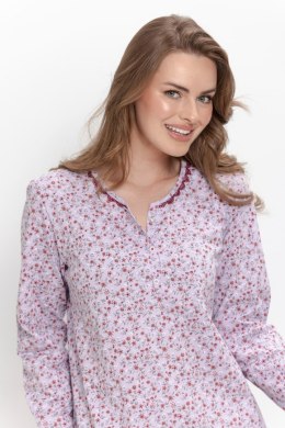 Koszula nocna damska TARO AGNESSA 3640 100% bawełna fioletowa kwiaty, XL