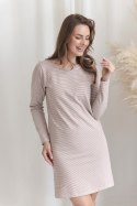 Koszula nocna damska TARO NORELLA 3643 95% bawełna brązowa paski, XL