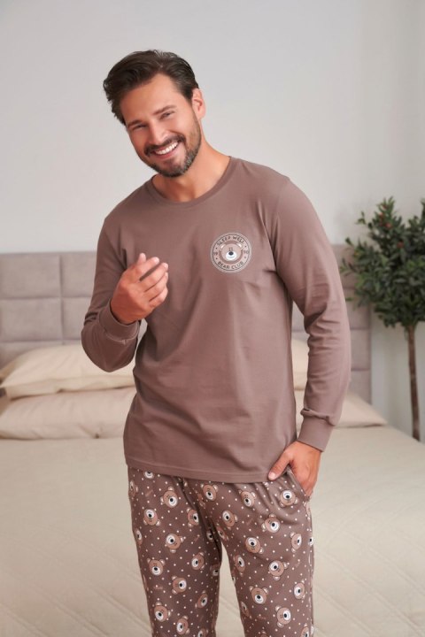Piżama męska Doctor Nap bawełniana 100% długa z kieszeniami PMB.7508 - L