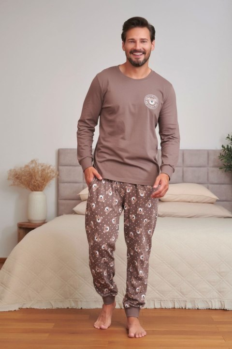 Piżama męska Doctor Nap bawełniana 100% długa z kieszeniami PMB.7508 - M