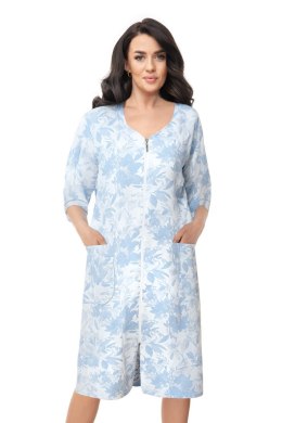 Szlafrok damski DOROTA FR-482 100% bawełna kwiaty z kieszeniami - 3XL