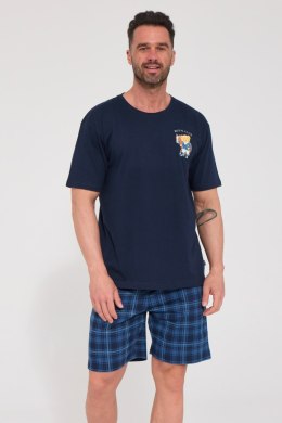 PIŻAMA MĘSKA KR 326/349 ROYAL CLUB - GRANAT, XXL CORNETTE