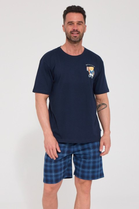 PIŻAMA MĘSKA KR 326/349 ROYAL CLUB - GRANAT, XXL CORNETTE