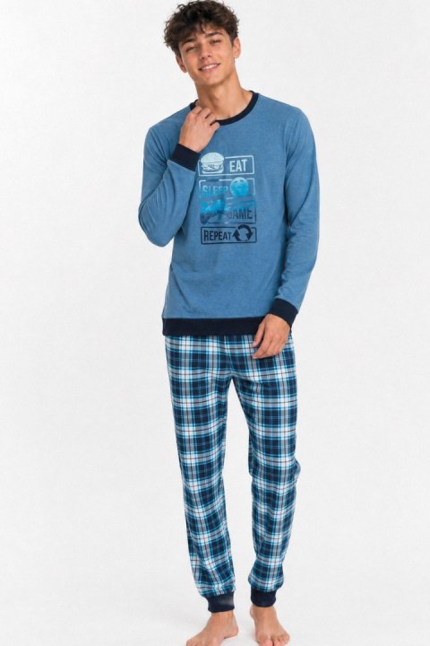 PIŻAMA FUN&YOUNG BOY DR 967/59 PLAYER - JEANS, 170/S CORNETTE