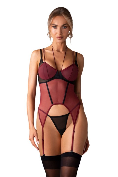 Parisel gorset i stringi - WIELOBARWNY, S/M OBSESSIVE