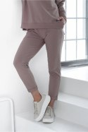 SPODNIE LENA - BURGUND, L, BU OFF PINK