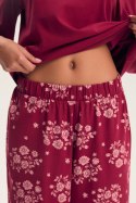PIŻAMA DAMSKA GRETA 45423 AW23 - KARMINOWY, 3XL, 92X HENDERSON LADIES