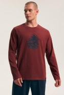 PIŻAMA MĘSKA FALL 45494 AW26 - BORDOWY-GRANAT, XL HENDERSON