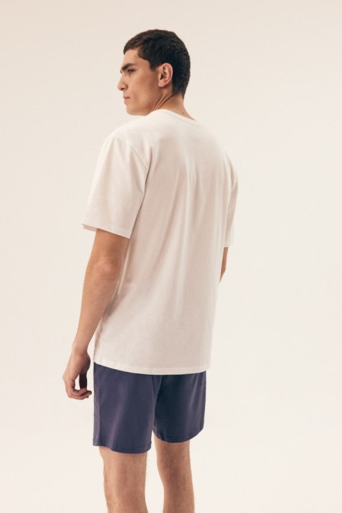 SPODENKI PIŻAMOWE MĘSKIE 2PAK 43031 SS25 - JEANS-GRANAT, 4XL HENDERSON