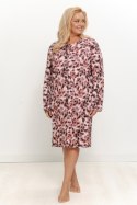 Koszula nocna damska 3659 ARDENIA bawełniana brązowa kwiaty, 4XL TARO