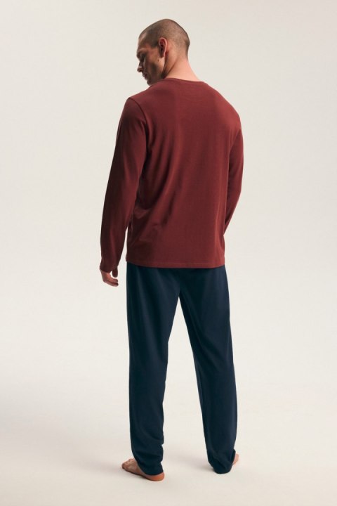 PIŻAMA MĘSKA FALL 45494 AW26 - BORDOWY-GRANAT, 2XL HENDERSON