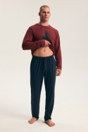 PIŻAMA MĘSKA FALL 45494 AW26 - BORDOWY-GRANAT, 2XL HENDERSON