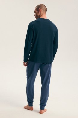 PIŻAMA MĘSKA FIN 45499 AW26 - DENIM-GRANAT, L HENDERSON