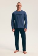 PIŻAMA MĘSKA FLOCK 45491 AW26 - DENIM-GRANAT, 2XL HENDERSON