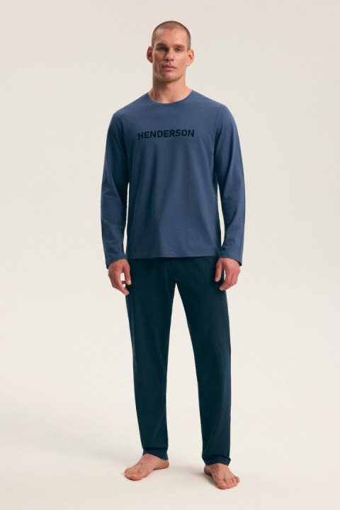 PIŻAMA MĘSKA FLOCK 45491 AW26 - DENIM-GRANAT, 2XL HENDERSON