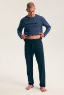 PIŻAMA MĘSKA FLOCK 45491 AW26 - DENIM-GRANAT, 2XL HENDERSON