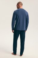 PIŻAMA MĘSKA FLOCK 45491 AW26 - DENIM-GRANAT, L HENDERSON